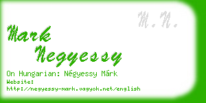 mark negyessy business card