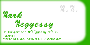 mark negyessy business card